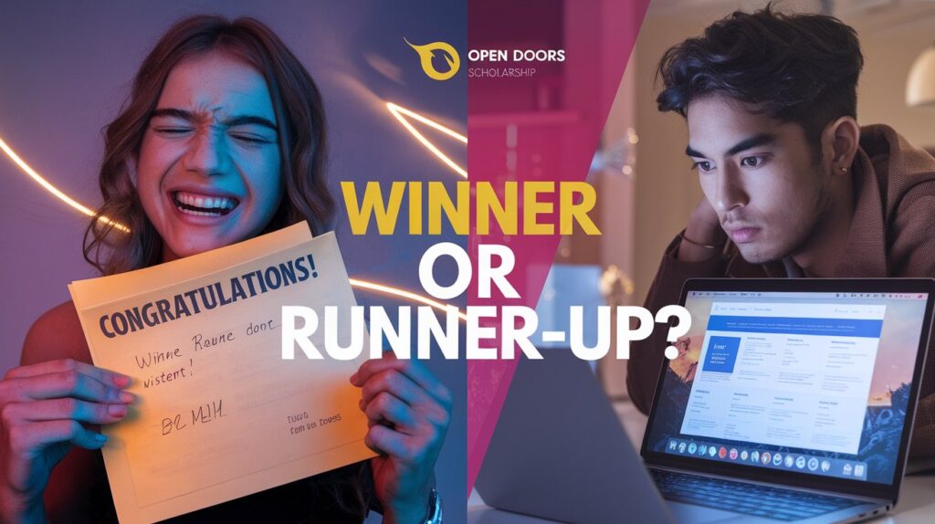 open doors Scholarship 2025, runner up, winner 